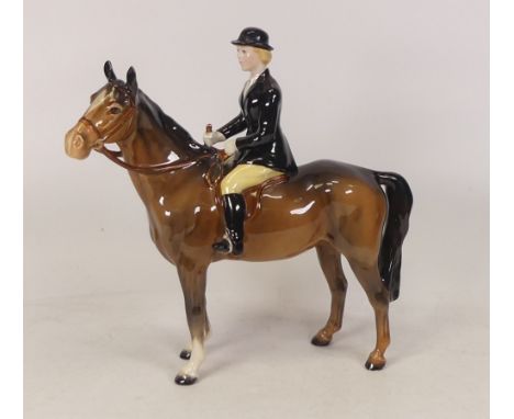 Beswick Huntswoman on brown horse 1730 