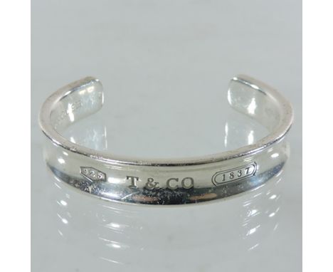 A silver Tiffany cuff bangle 