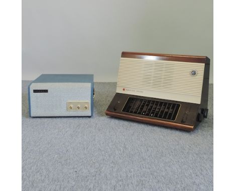 A Ferranti record player, together with a Pye radio, model PE60