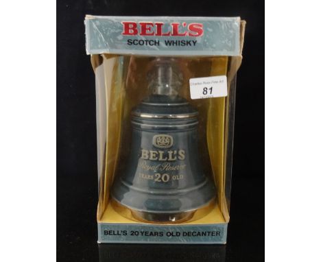 A Bell's Royal Reserve 20 year old blended Scotch Whisky in bell shaped decanter, boxed, 75cl (43% volume).