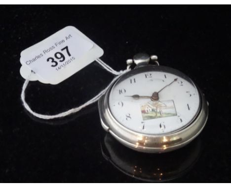 A George III silver pair cased pocket watch by Charles Stone (1815), Liverpool, key wind verge escapement, fusee movement, no