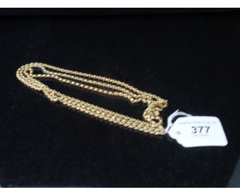 A three strand fancy link necklace, 9 carat gold, converted from a Victorian long chain. Condition Report: Item appears in go