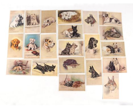 A small quantity of MAC canine portrait postcards (Lucy Dawson) canine illustrated portrait postcards to include Two's Compan