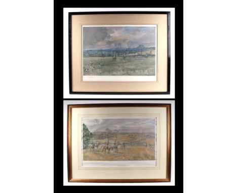 After Lionel Edwards - The Blackmore Vale - coloured print, signed in pencil to the margin, 52 by 38cms; together with anothe