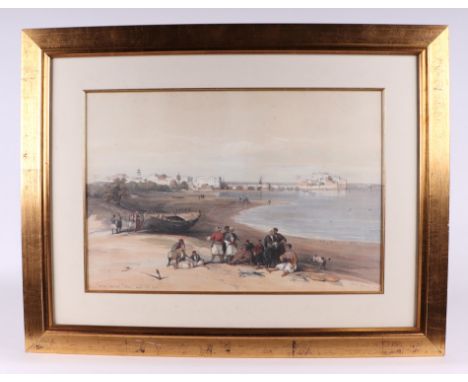 After David Roberts RA RBA (1796-1864) - five coloured lithograph prints from the Holy Lands series to include Sarda, Ancient