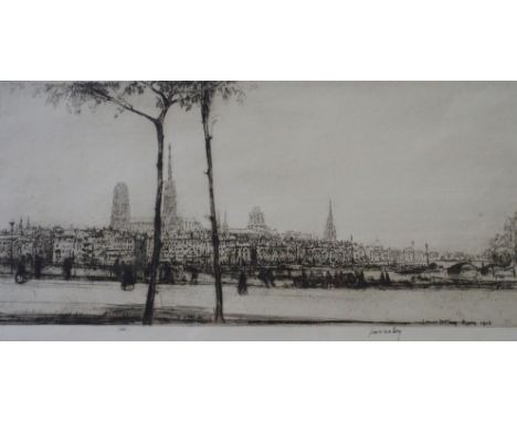 •JAMES McBEY LLD, (Scottish 1883 - 1959) ROUEN Etching, signed and numbered XXI, 17 x 37cm (6 3/4 x 14 1/2")