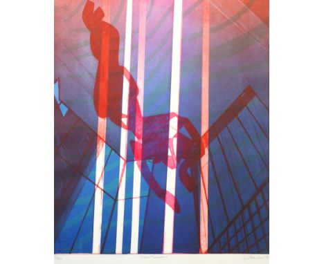 •STANLEY WILLIAM HAYTER CBE (British 1901 - 1988) INDOOR SWIMMER Soft ground etching in colours, signed, dated (19)81 and num