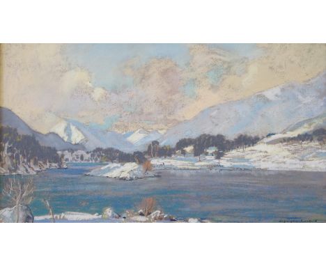 •WILLIAM DOUGLAS MacLEOD (Scottish 1892 - 1963) LOCH AFFRIC Pastel, signed, 29. x 51.5cm (11 1/2 x 20 1/4") T & R Annan & Son