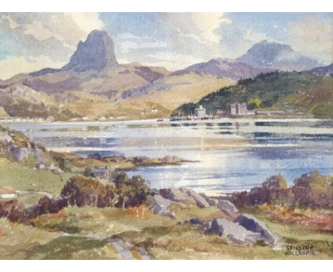 •STIRLING GILLESPIE (Scottish 1908 - 1993) LOCHINVER BAY Watercolour, signed, 28 x 38cm (11 x 15") T & R Annan & Sons Limited