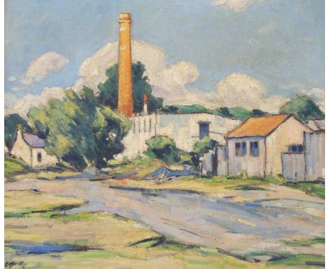 •ERNEST ARCHIBALD TAYLOR (Scottish 1874 - 1951) AT KIRKCUDBRIGHT Oil on canvas, signed, 51.5 x 61.5cm (20 1/4 x 24 1/4") T & 