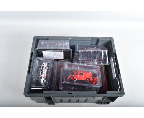 FOURTEEN BOXED DIECAST MODEL FIRE RESCUE MODEL VEHILCES, included are  Del Prado scale model Fire emergency vehicles such as 