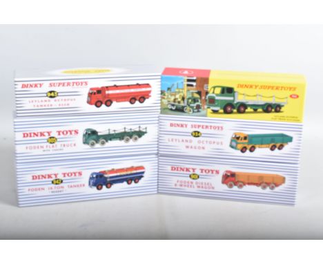 SIX BOXED ATLAS EDITIONS REPRODUCTION DINKY SUPERTOYS FODEN AND LEYLAND LORRY/TRUCK MODELS, Foden 8-Wheel Wagon, No.901, Fode