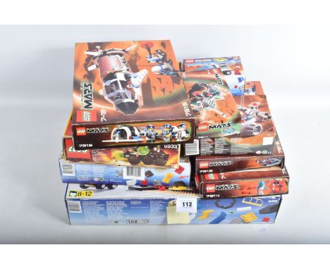 SEVEN BOXED LEGO SYSTEM SETS, to include a Life on Mars Red Planet Cruiser no. 7311 with parts and instructions, a Life on Ma