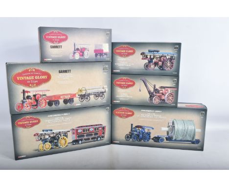A TRAY OF SIX BOXED CORGI VINTAGE GLORY OF STEAM DIECAST MODELS, to include a Fowler B6 Crane Engine (Wolverhampton Wanderer)