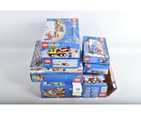 EIGHT BOXED LEGO SYSTEM RACERS SETS, to include a Formula 1 Transporter  no. 6432 pieces in one  bag with instructions, the D