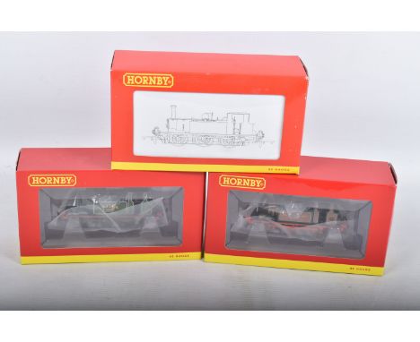 THREE BOXED OO GAUGE HORNBY MODEL RAILWAY LOCOMOTIVES, to include a Class A1X 'Terrier' 0-6-0. no. 650 'Whitechapel' in LB&am