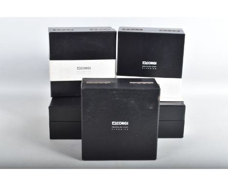 FIVE BOXED CORGI PRECISION CAST CLASSICS MODEL CARS, to include a Morris Minor Saloon Car, model no. G50011, three of the  Au