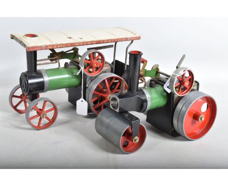 TWO UNBOXED MAMOD LIVE STEAM ENGINES, Traction Engine, No.TE1A and Roller, No.SR1, not tested, both in playworn condition wit