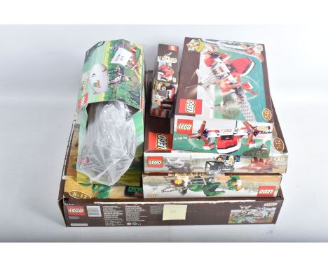 SIX BOXED LEGO SYSTEM ADVENTURERS SETS, to include an All-Terrain Trapper no. 5955 pieces in one  bag with instructions, the 