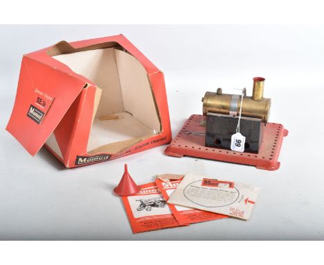 A BOXED MAMOD LIVE STEAM STATIONARY ENGINE, No.SE.1a, not tested, playworn condition with some marking and wear, has been fir