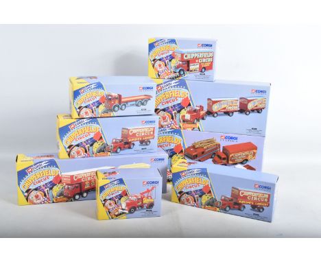 EIGHT BOXED CORGI CLASSICS CHIPPERFIELDS CIRCUS MODEL VEHIICLES, to include an ERF 8 Wheel Rigid Truck no. 97957, a Land Robe