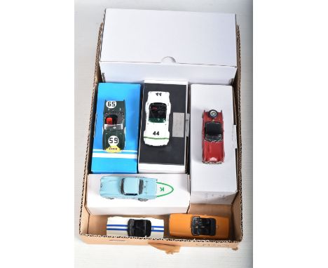 SIX BOXED TRIUMPH TR4 AND TR6 SPORTS CAR MODELS, all 1/43 scale, TR4 are Provence Moulage TR4S RN59, Reg. No. 928 HP, K &amp;