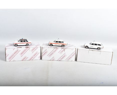 THREE BOXED CROSSWAY MODELS 1/43 SCALE TRIUMPH POLICE CAR MODELS, Nottinghamshire Constabulary Dolomite Sprint, No.CP12, limi