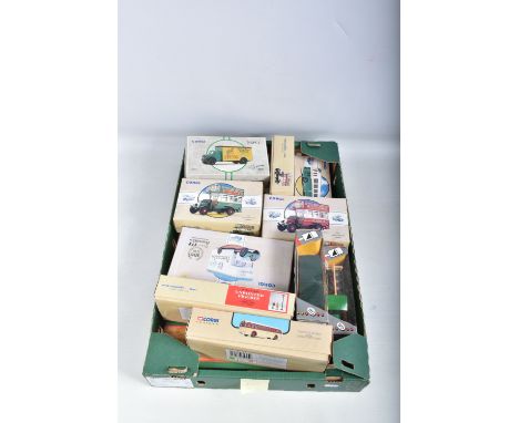 A TRAY OF BOXED DIECAST CORGI MODEL VEHICLES, some of these include a NSPCC The Bedford Van numbered 97123, included in box i