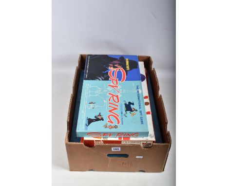 A QUANTITY OF VINTAGE BOARD GAMES, Waddington's 'Go', 'Spy Ring' and 'Scoop', Tri-ang 'High Finance', together with a Chad Va