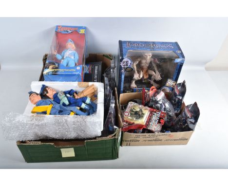 A COLLECTION OF BOXED AND UNBOXED STAR TREK, THUNDERBIRDS, TRANSFORMERS AND LORD OF THE RINGS, to include two used Vintage  T
