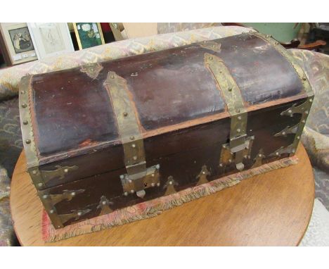 A domed trunk, 66cm long x 36cm deep x 28cm high