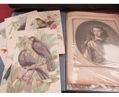 A collection of 18th Century and later engravings including portrait examples