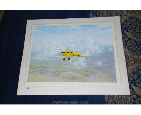 An unframed signed limited edition Print of a bi-plane entitled "A Special Breed" signed Gerald Coulson, no. 253/650