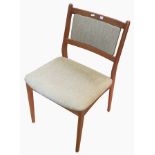 Six dining chairs, early 1970's Scandinavian style  Live Bidding: If you would like a condition