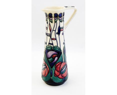 Moorcroft Charles Rennie Mackintosh Tribute jug, circa 1995, designed by Rachel Bishop, approx. 24cm high Live Bidding: If yo