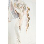 Jurgen Gorg
Limited edition print 
"Temptation", stylised nude study, signed, dated 1991, No.