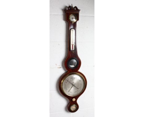 A GOOD GEORGIAN MAHOGANY BANJO BAROMETER by JOHN KALABERGO.