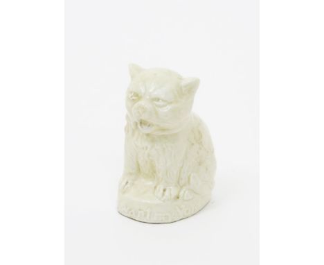 'I Want My Vote' a Suffragette commemorative pottery model of a seated cat, in the manner of Louis Wain, modelled seated, mou