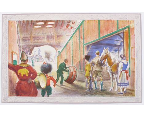 Barbara Jones (1912-1978) Fairground SP2, 1945-46 a School Print, lithograph in colours printed by The Baynard Press, Harbour