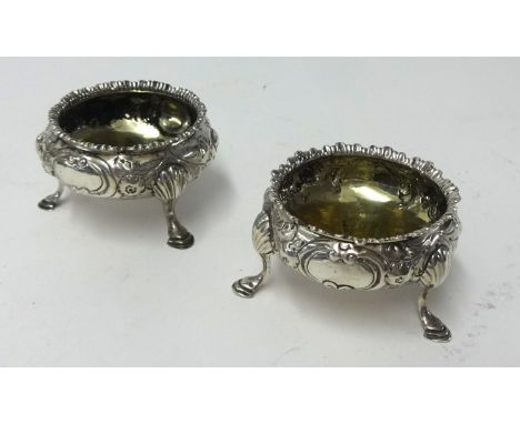 A pair of Geo III silver table salts, London 1770. weight 98g.
