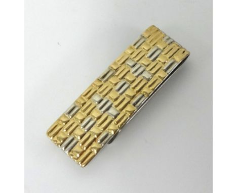 TIFFANY An American 18ct gold and silver money clip.