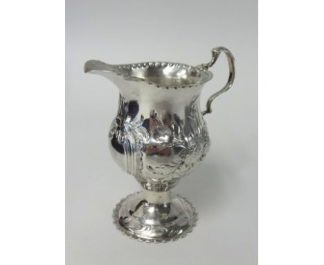 A Geo II silver cream jug, weight 73g.