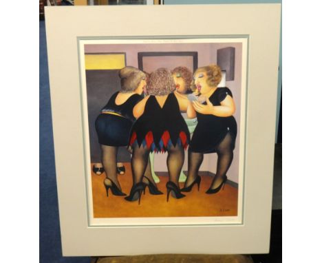 BERYL COOK (1926-2008) 'Getting Ready' a rare lithograph signed print published by Alexander Gallery circa 1990, mounted, unf