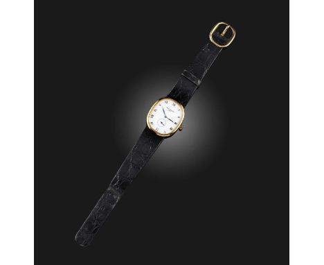 Patek Philippe, a gentleman's gold wristwatch, reference 3978, signed tonneau dial with Roman numerals and subsidiary seconds