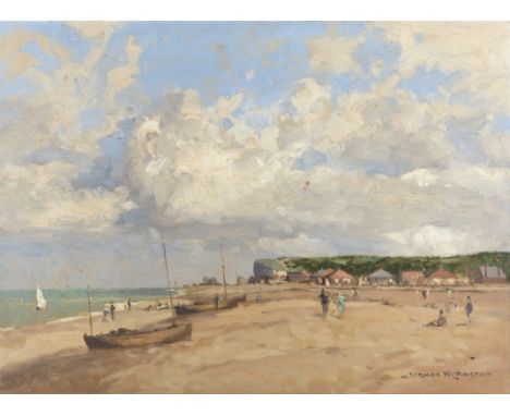 Norman Wilkinson (British, 1878-1971)Walmer Beach, Kent signed 'NORMAN WILKINSON' (lower right)oil on canvas45.7 x 61cm (18 x
