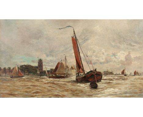 William Lionel Wyllie, R.A. (British, 1851-1931)Ebb Tide Dordrecht signed and dated 'WLWyllie/1882' (lower right), signed and