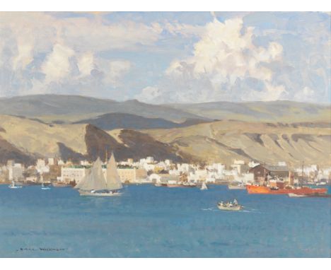Norman Wilkinson (British, 1878-1971)Las Palmas and the Canary Islandssigned 'NORMAN WILKINSON' (lower left) oil on canvas 45