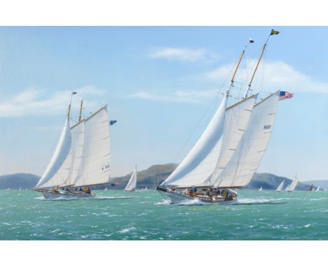 Richard M. Firth (British, born 1971)'The Great San Francisco Schooner Race - Brigadoon and Yankee' signed 'RICHARD M FRITH' 