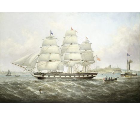 John Scott (British, 1802-1885)Portrait of the Frank Shaw off Tynemouth signed and dated 'J.Scott/1865' (lower right)oil on c