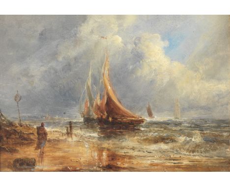 William Joseph Julius Caesar Bond (British, 1833-1926)Coastal scenes, a pair one signed and dated 'WJJCBond 84' (lower left)o